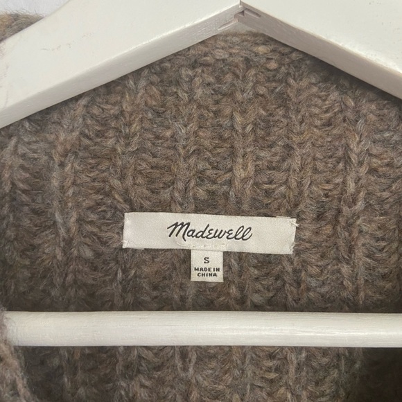 Madewell Loretto Mockneck Sweater Heather Otter Brown Size Small - Picture 5 of 14